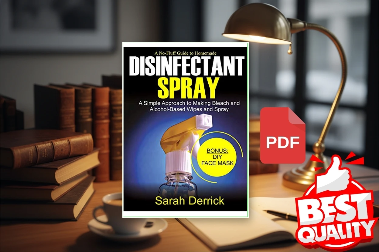 Cover for A No-Fluff Guide To Homemade DISINFECTANT SPRAY A Simple Approach to making bleach and alcohol-based wipes and spray (Sarah Derrick)