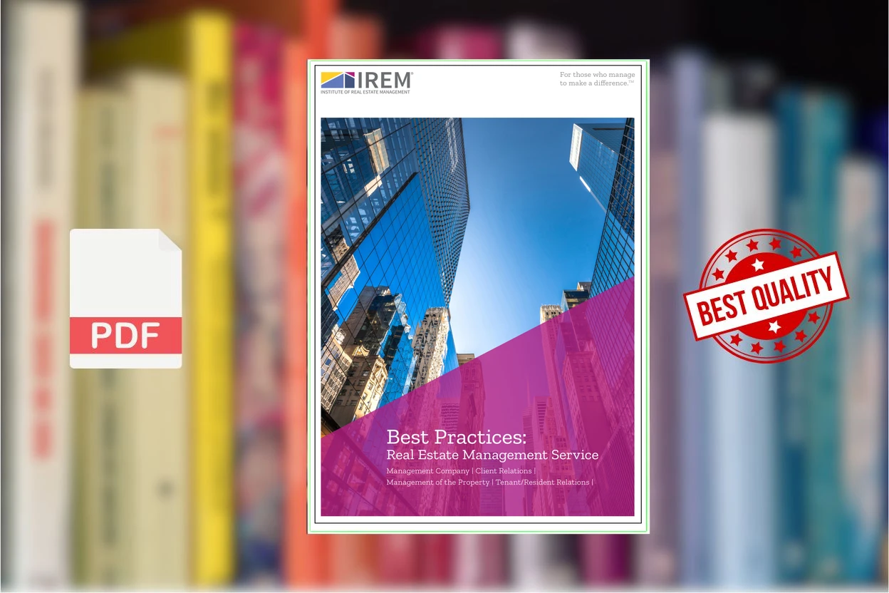 Cover for Best Practices Real Estate Management Service (Institute of Real Estate Management)