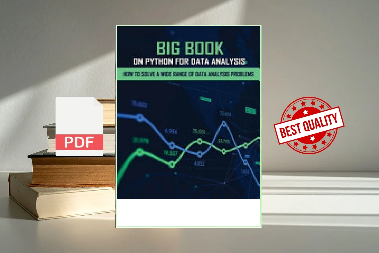 Cover for Big Book on Python for Data Analysis How to Solve a Wide Range of Data Analysis Problems (Quinton Tenamore)