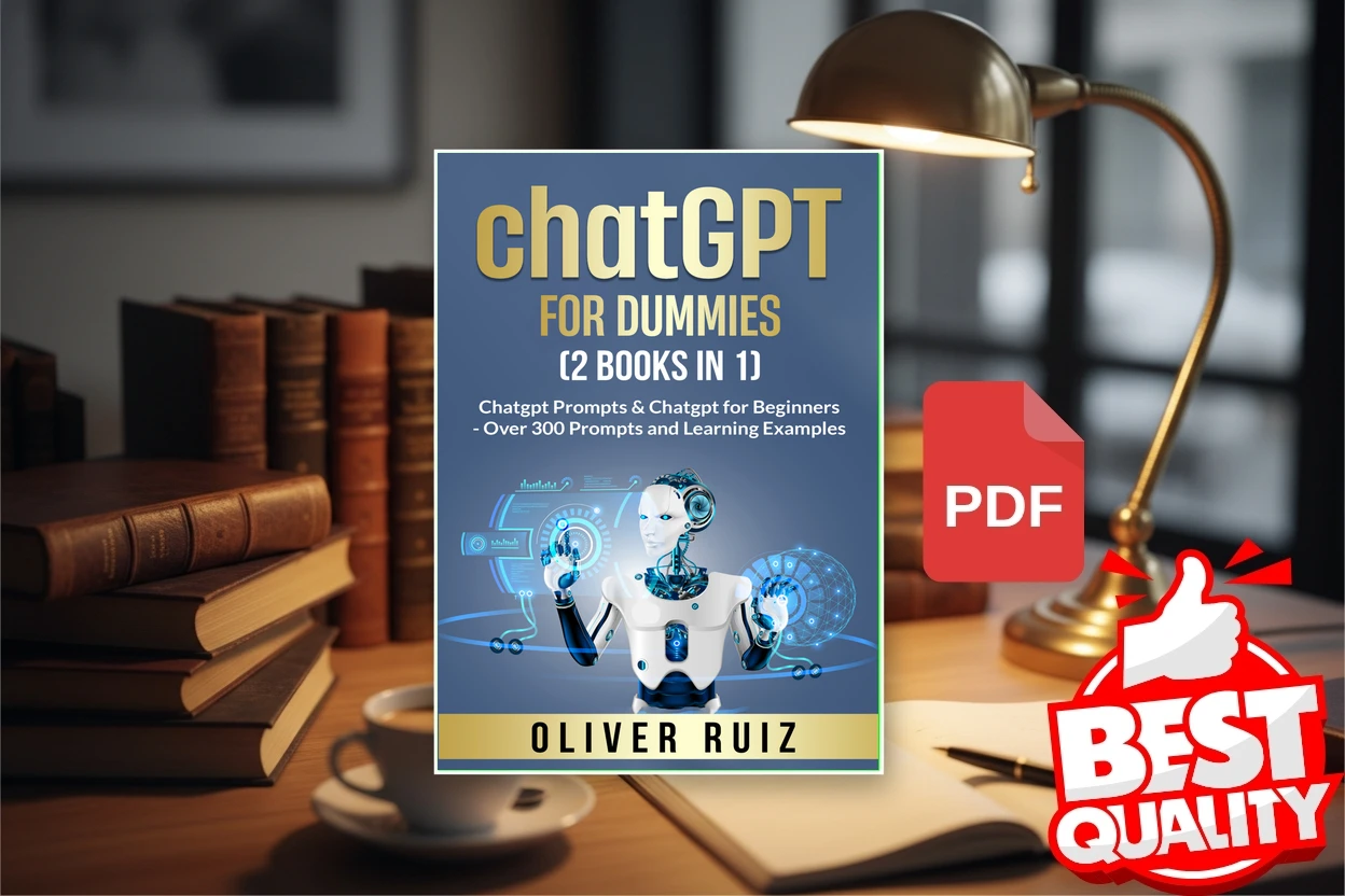 Cover for ChatGPT For Dummies (2 Books in 1) Chatgpt Prompts  Chatgpt for Beginners - Over 300 Prompts and Learning Example (Oliver Ruiz)