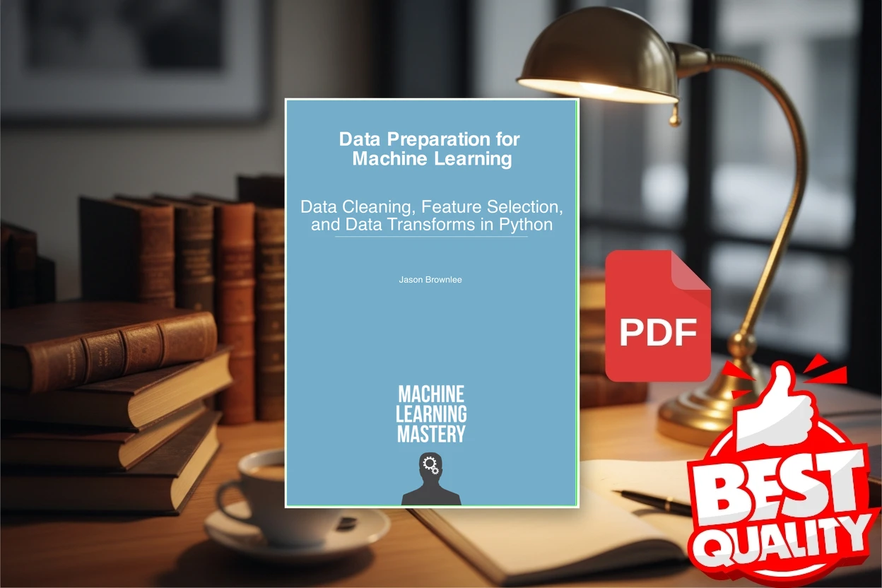 Cover for Data Preparation for Machine Learning Data Cleaning, Feature Selection, and Data Transforms in Python (Jason Brownlee)