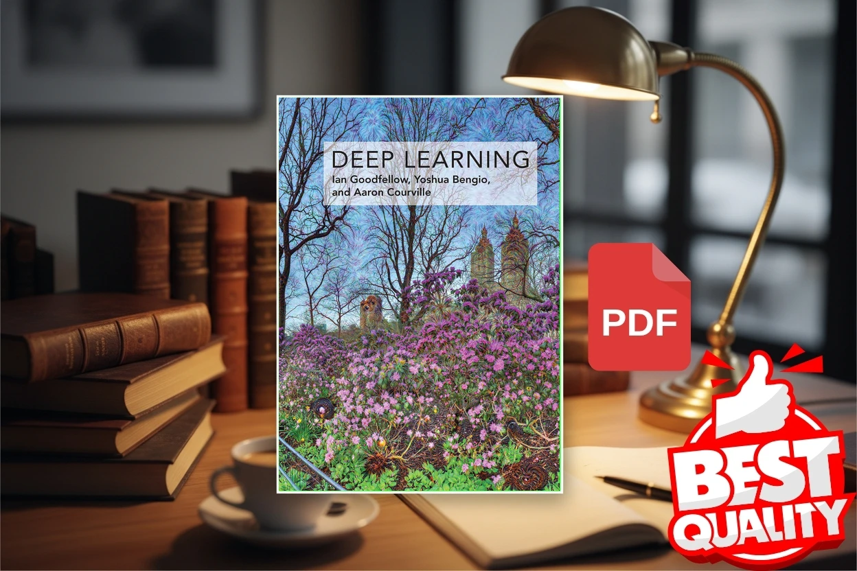 Cover for Deep Learning (Ian Goodfellow, Yoshua Bengio, Aaron Courville)
