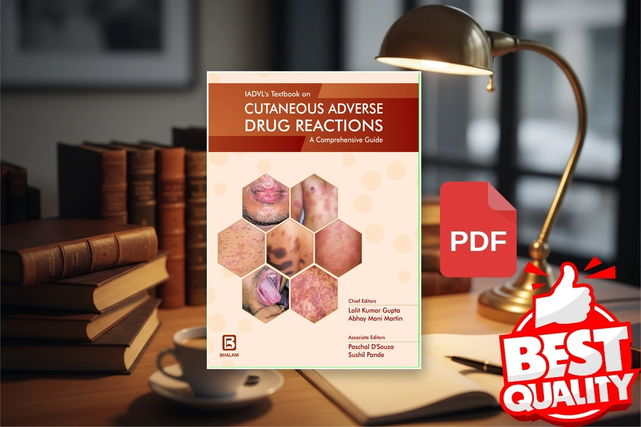 Cover for IADVL textbook on cutaneous adverse drug reactions (Lalit Kumar Gupta, Abhay M Martin)