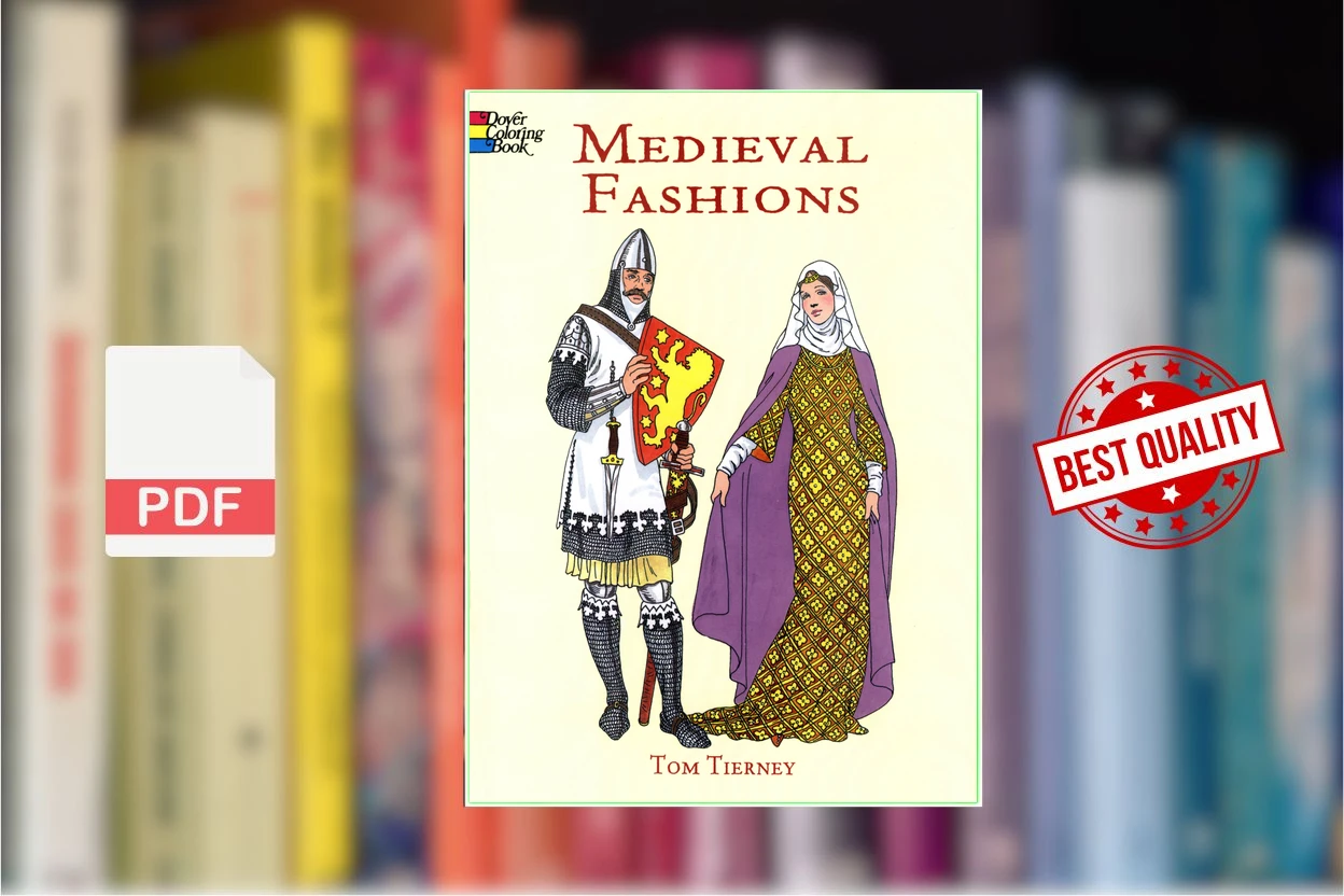 Cover for Medieval Fashions Coloring Book (Tom Tierney)