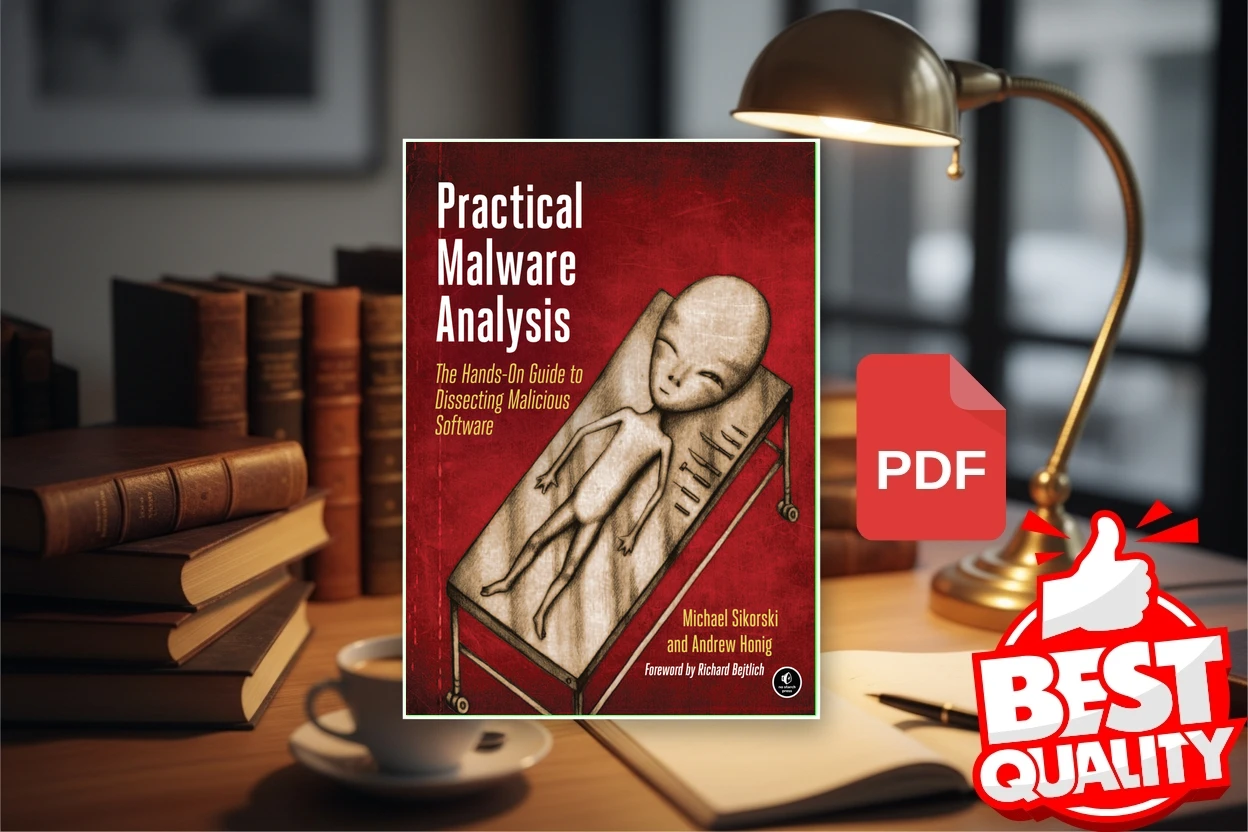 Cover for Practical Malware Analysis The Hands-On Guide to Dissecting Malicious Software (Michael Sikorski, Andrew Honig)