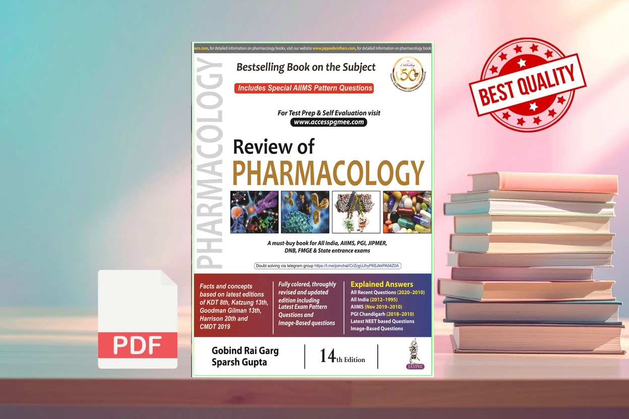 Cover for Review of Pharmacology (Dr. Gobind Rai Garg, Dr. Sparsh Gupta)