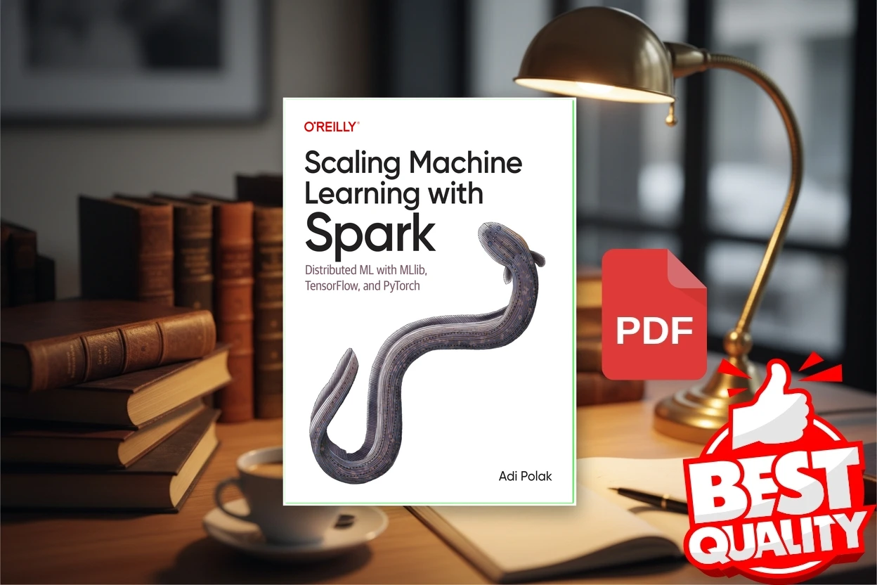 Cover for Scaling Machine Learning with Spark Distributed ML with MLlib, TensorFlow, and PyTorch (Adi Polak)