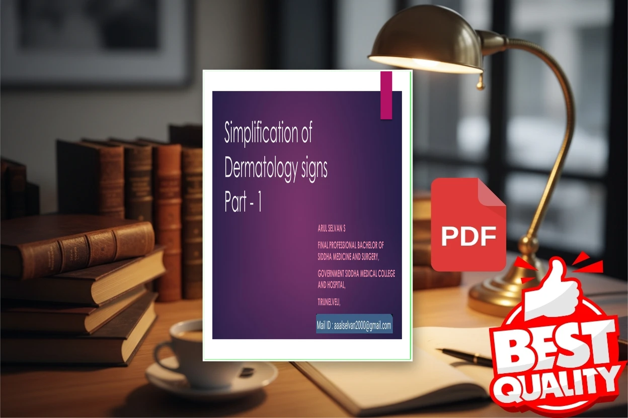 Cover for Simplification of Dermatology Signs, Part 1 (Arul Selvan)