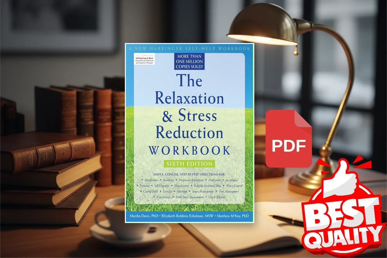 Cover for The Relaxation  Stress Reduction Workbook, Sixth Edition (Martha Davis, Elizabeth Robbins Eshelman etc.)
