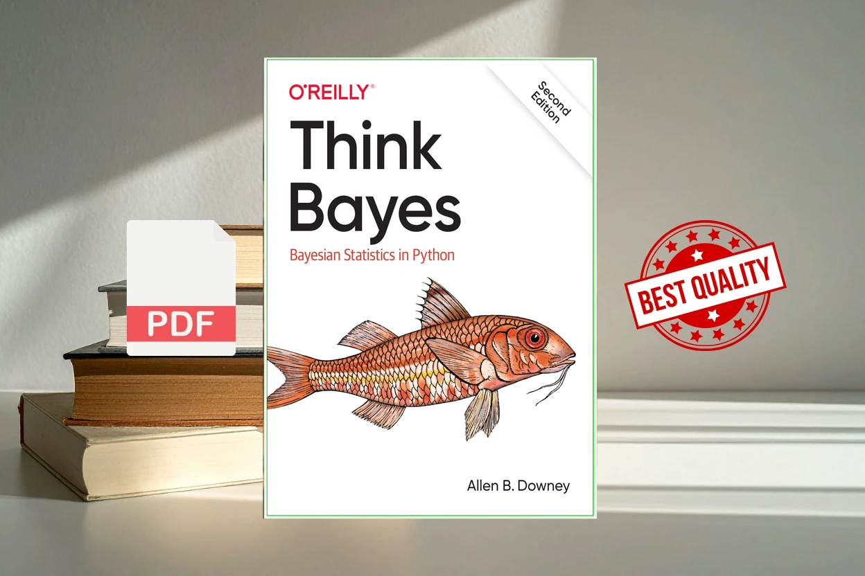 Cover for Think Bayes Bayesian Statistics in Python (Allen B. Downey)
